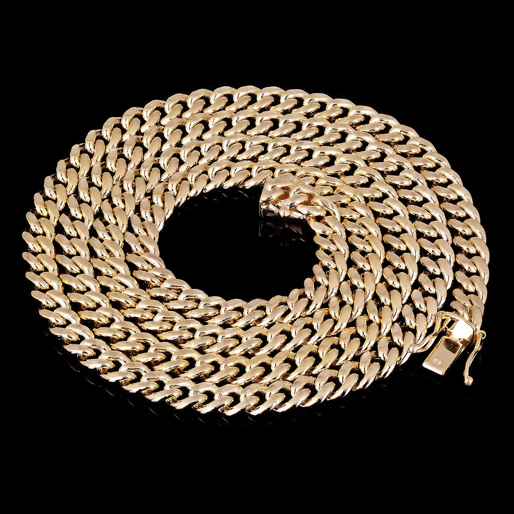14k Yellow Gold Cuban Curb Link Chain D8077