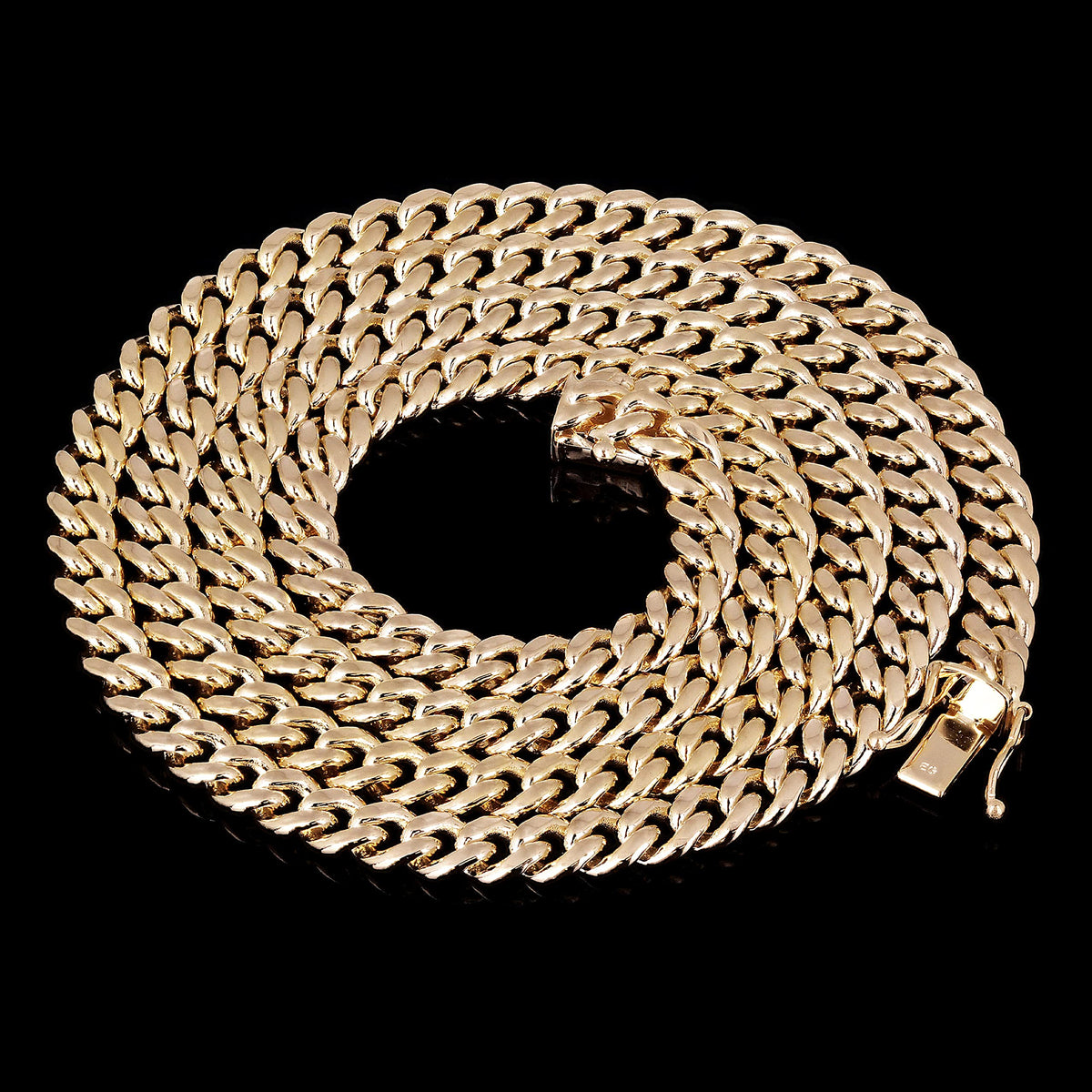 14k Yellow Gold Cuban Curb Link Chain D8077