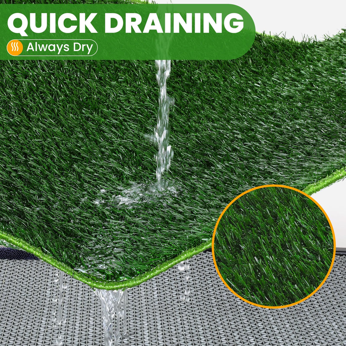Artificial Grass Dog Potty Pad with Tray C769012