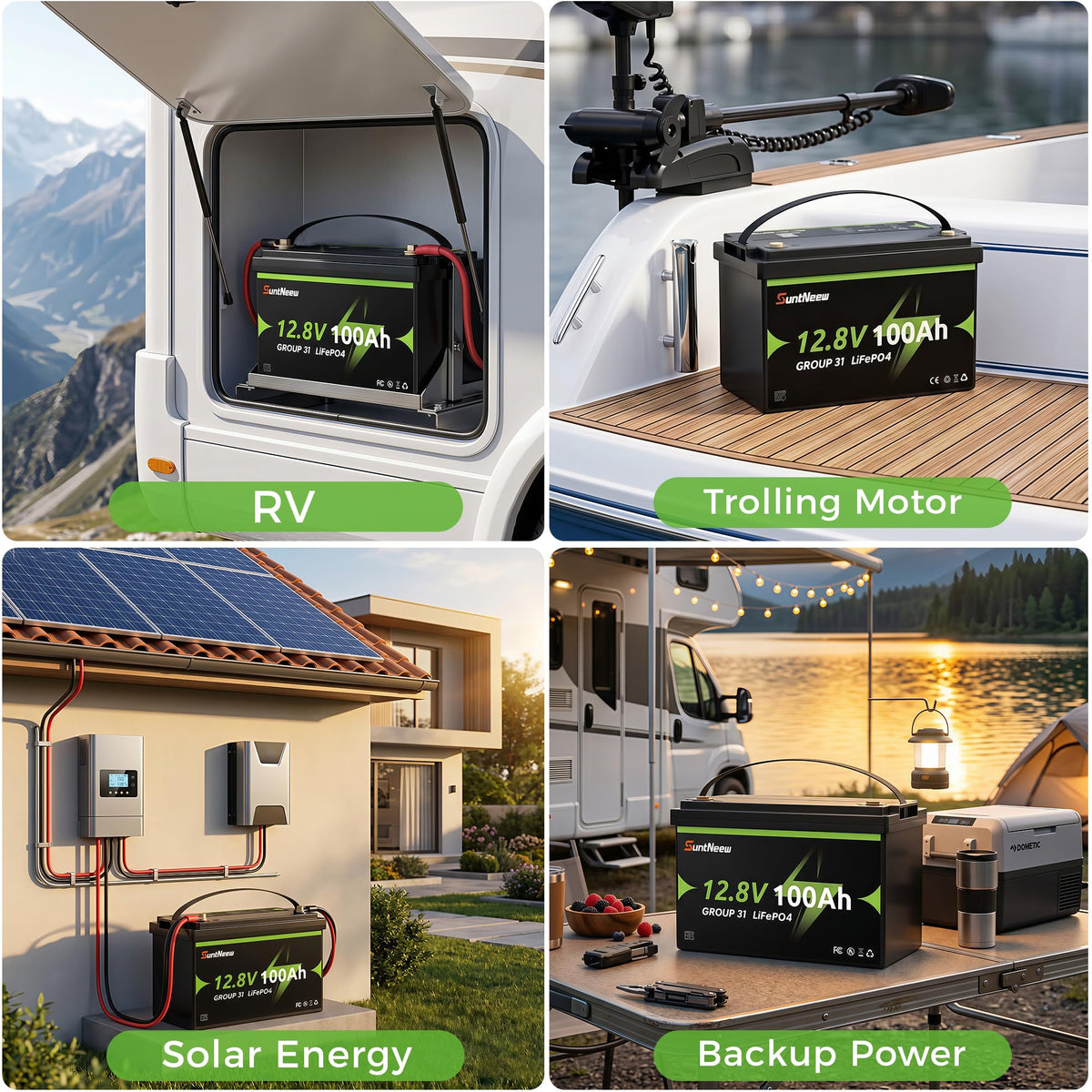 12V 100Ah LiFePO4 Battery Group 31 K16376