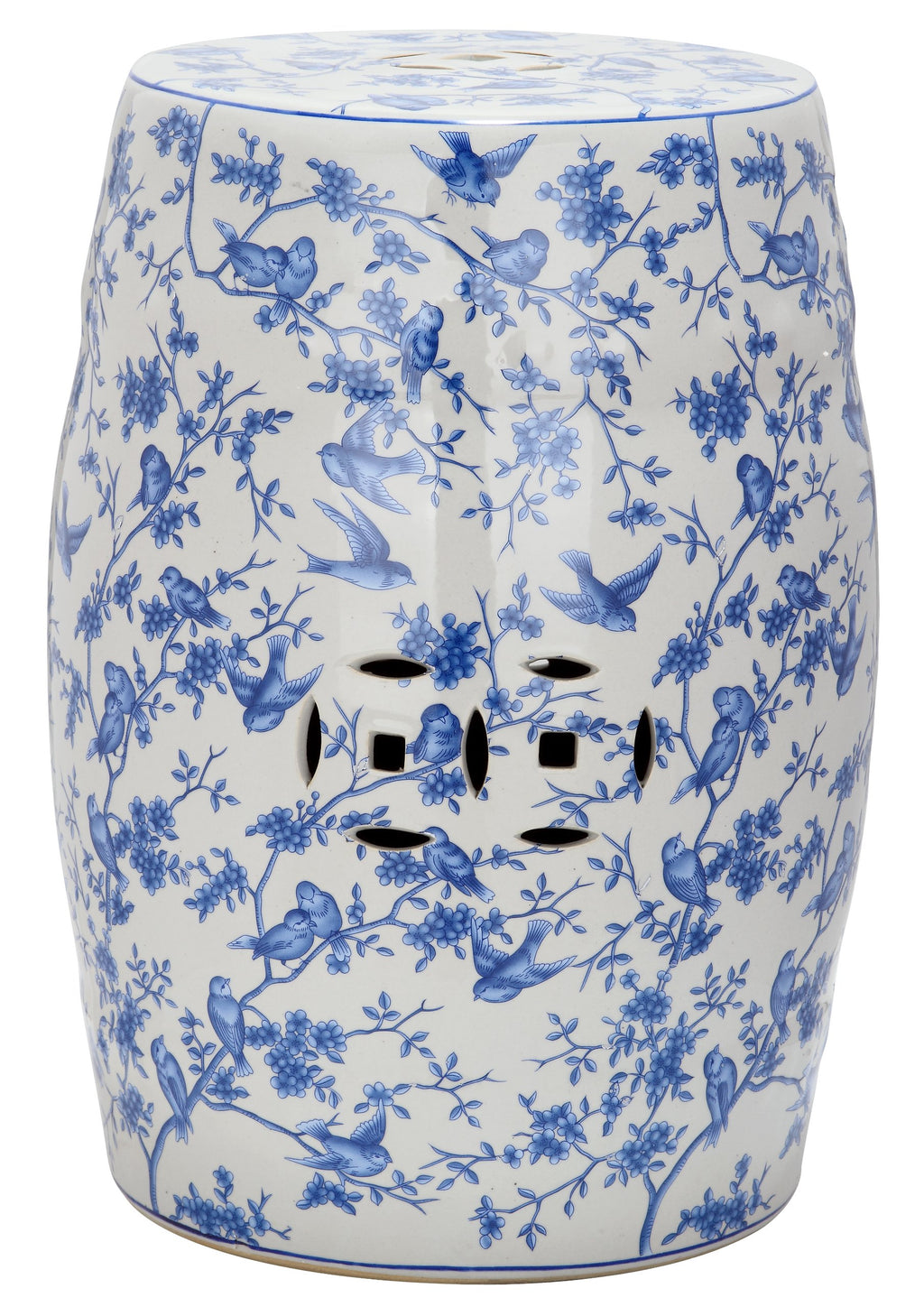 Blue Ceramic Garden Stool Y351