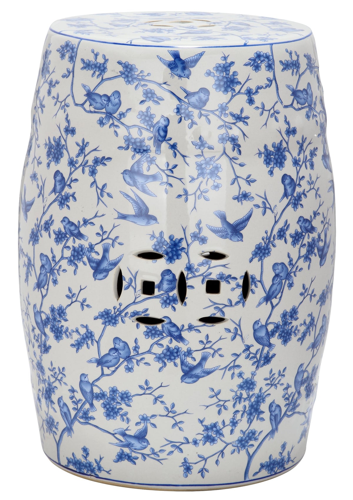 Blue Ceramic Garden Stool Y351
