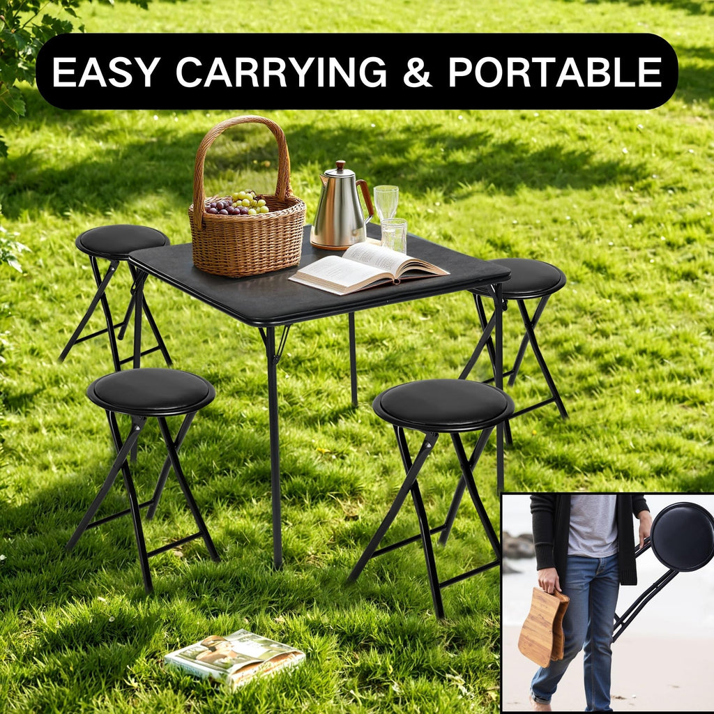18-Inch Backless Folding Stools Set of 4 O118645