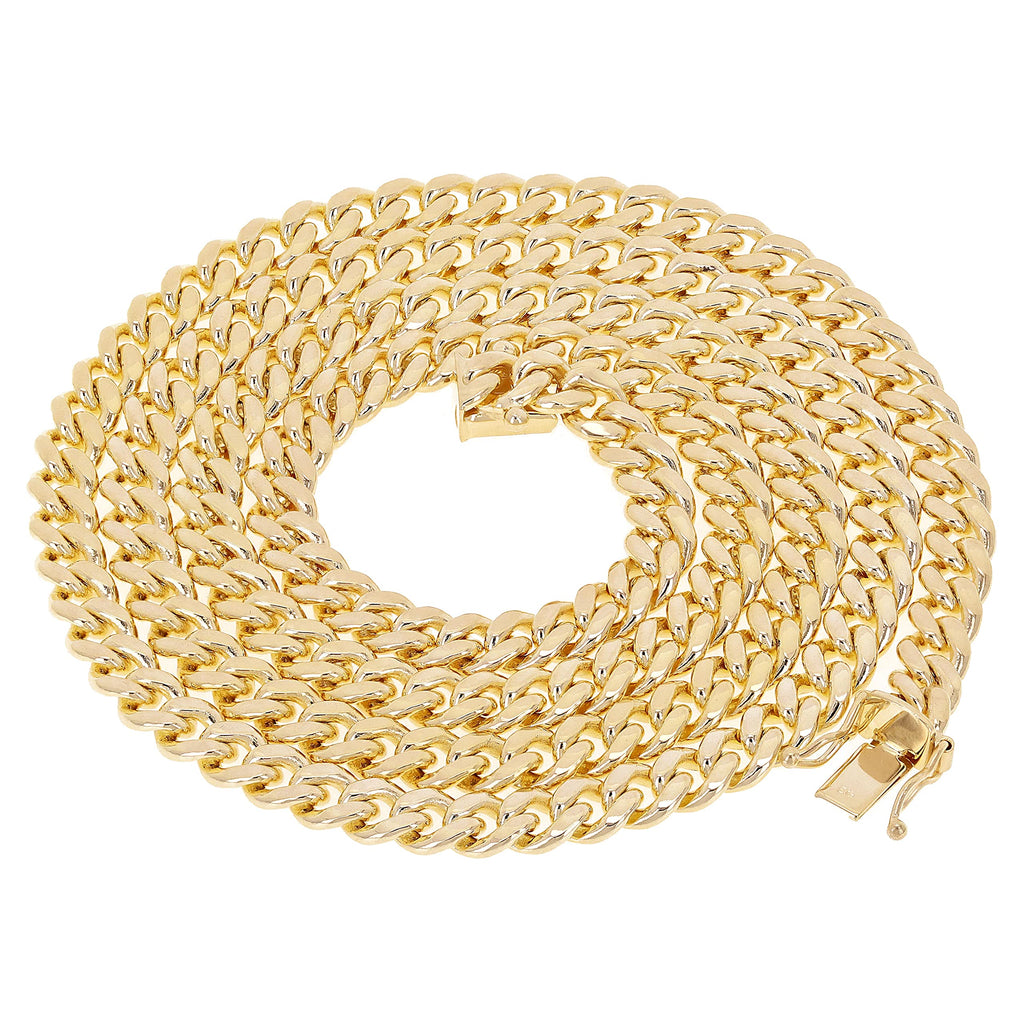 14k Yellow Gold Cuban Curb Link Chain D8077